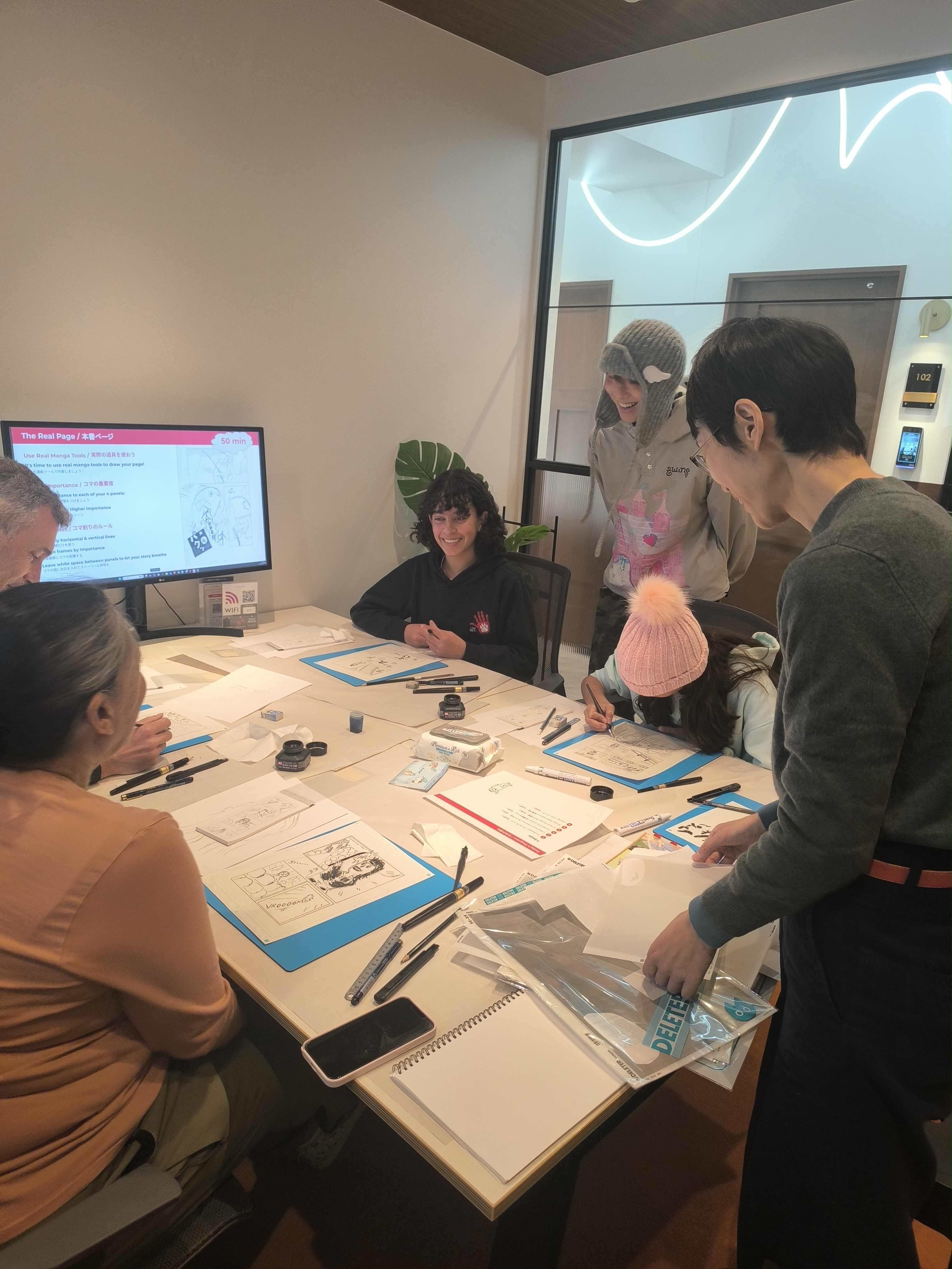 October workshop — guests deep in creative focus